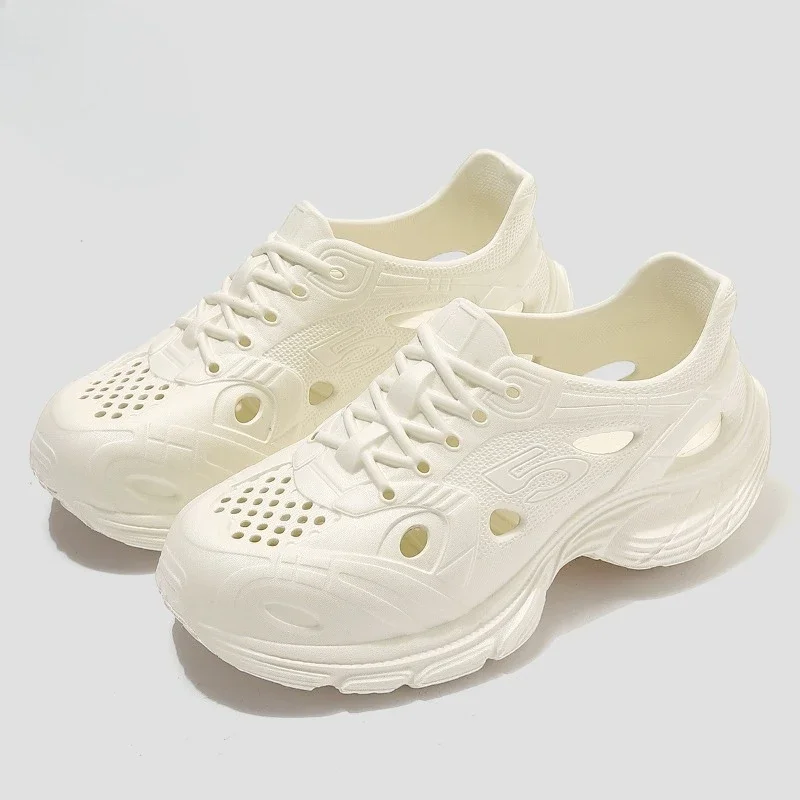 2026 Summer New Fashionable Thick Bottom Non Slip Hollow Breathable Women's Sports Shoes Beach Comfortable Sandals