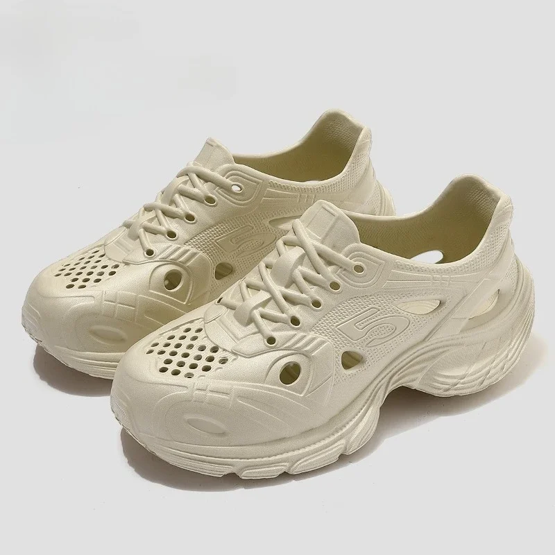 2026 Summer New Fashionable Thick Bottom Non Slip Hollow Breathable Women's Sports Shoes Beach Comfortable Sandals