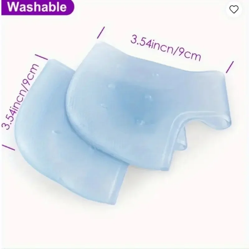 Washable Blue Silicone Heel Protectors | Unisex for Day & Night Care | Breathable & Long-Lasting Comfort