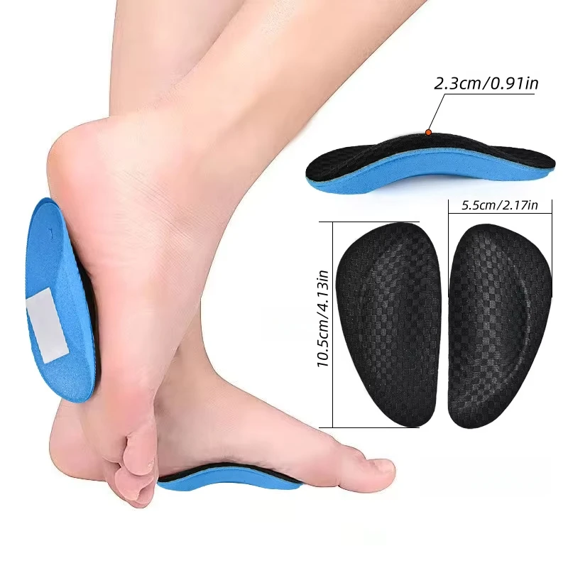 1 Pair Of EVA Arch Support Half Cushions Non Slip Arch Cushion Flat Feet Sports Palm Pad Heart Cushion Shoe Insoles