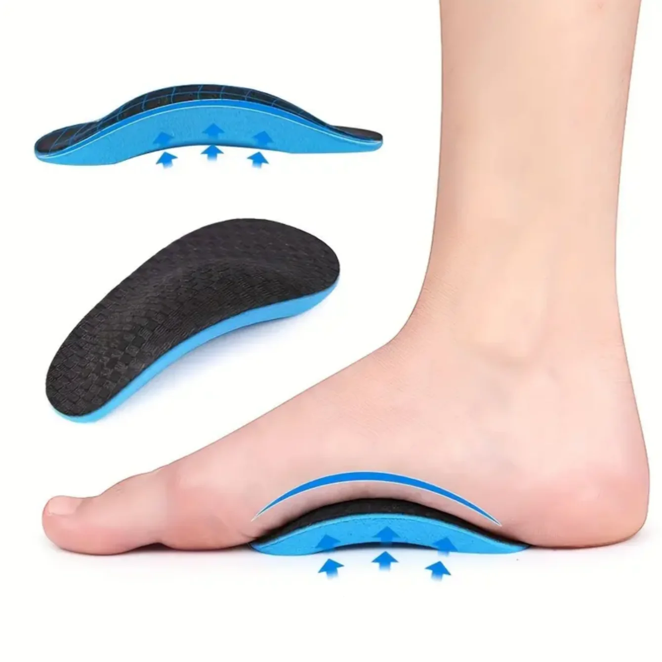 1 Pair Of EVA Arch Support Half Cushions Non Slip Arch Cushion Flat Feet Sports Palm Pad Heart Cushion Shoe Insoles