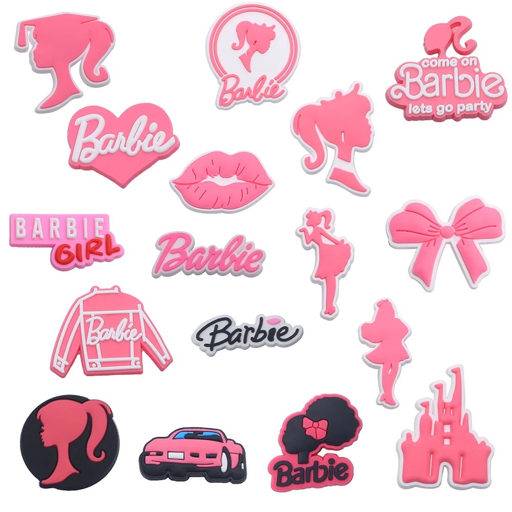 17/50pcs Mixed Girls Cartoon Series for Shoe Charms Accessories for Classic Clog Shoe Decoration Fit Wristband Kids Gifts
