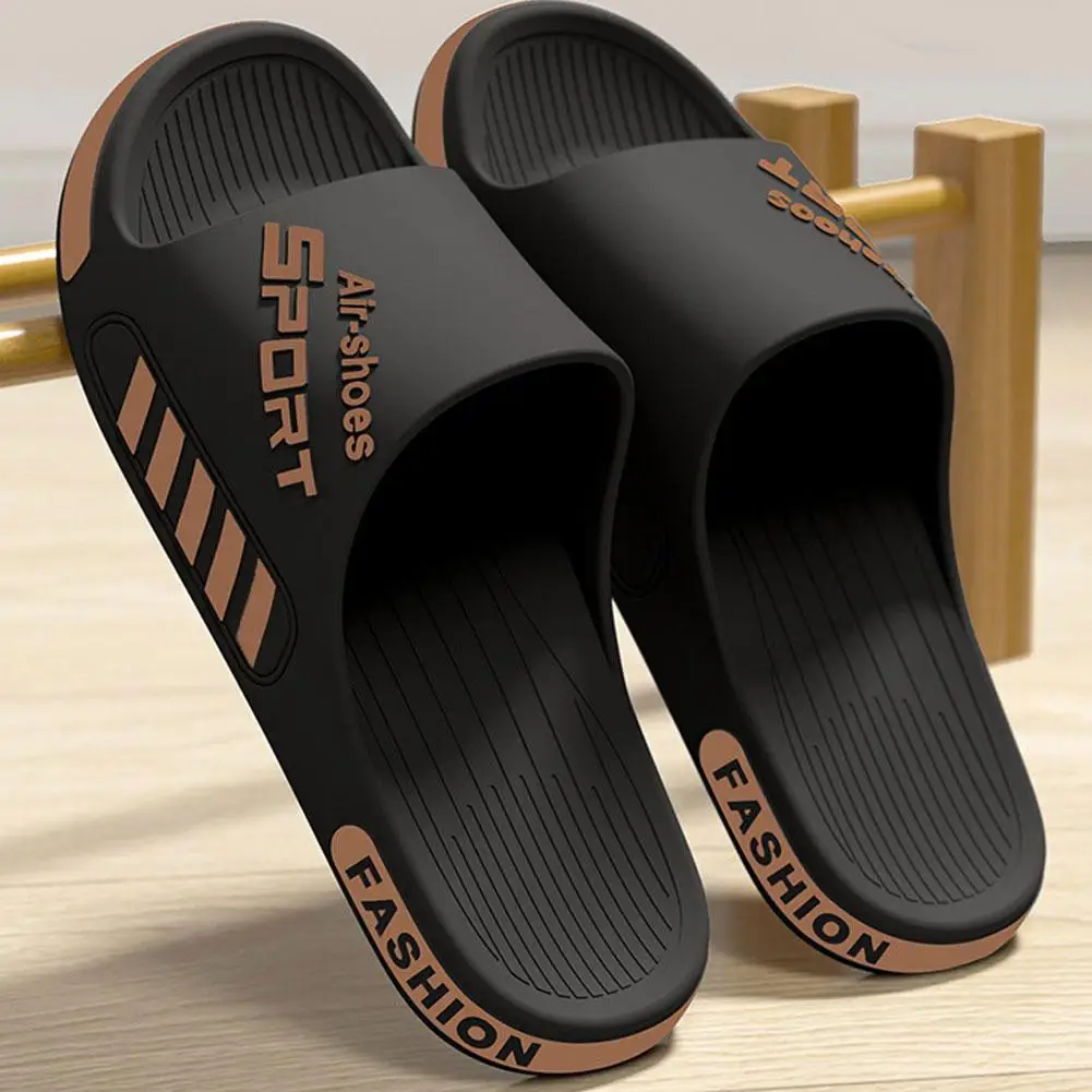 Men Sport Slippers EVA Lightweight Non‑Slip Beach Shower Slipper Unisex Casual Open Toe Sandals For Bathroom Outdoor