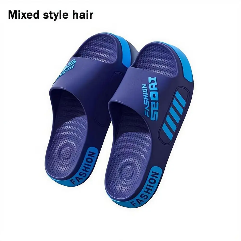 Men Sport Slippers EVA Lightweight Non‑Slip Beach Shower Slipper Unisex Casual Open Toe Sandals For Bathroom Outdoor