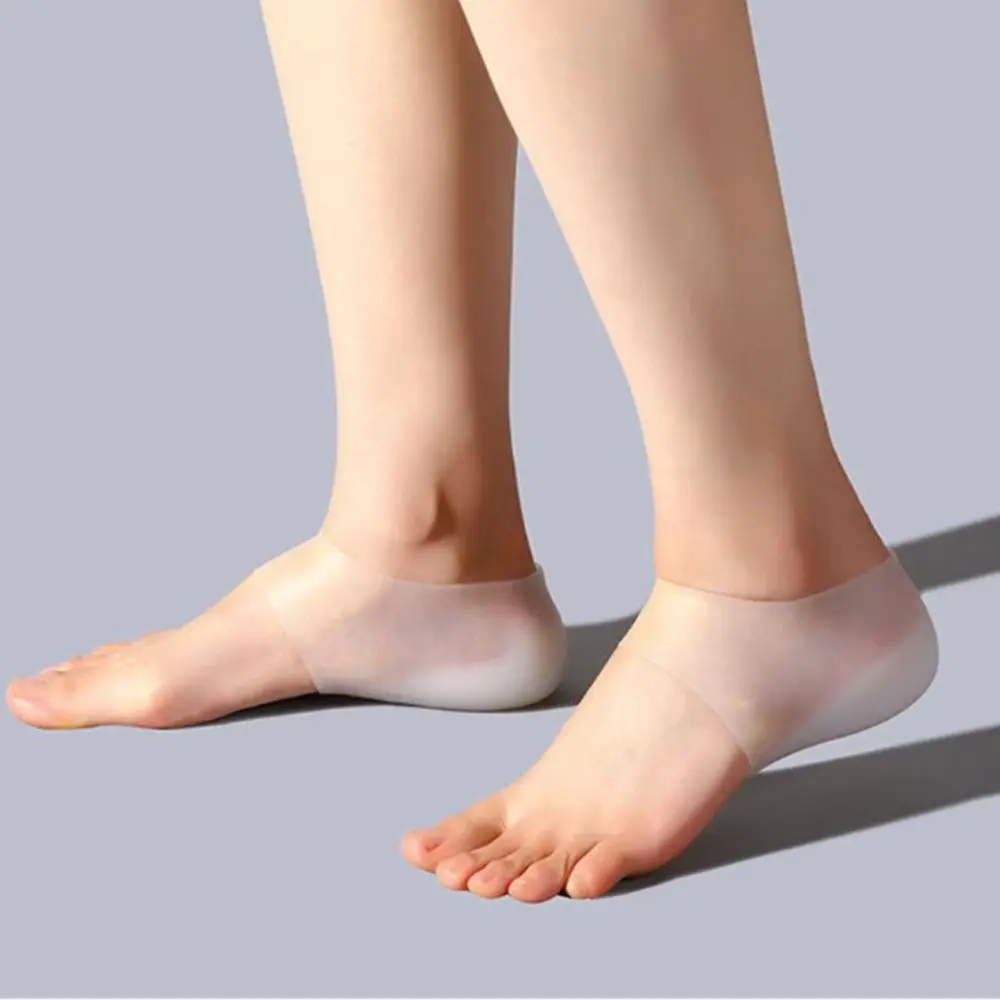 1Pair 2-6cm Insoles for Plantar Fasciitis Shoe Sole Invisible Height Increased Insole Silicone Heel Socks for Women Men Insoles