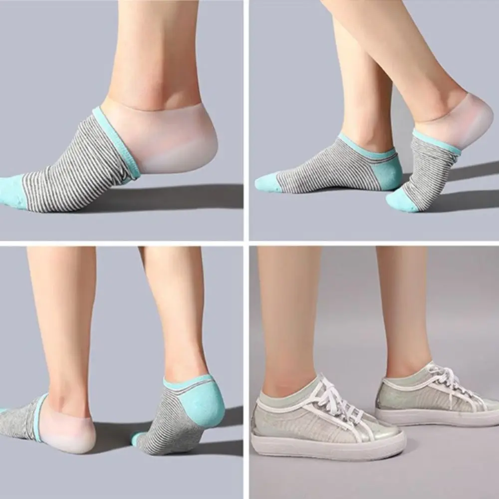1Pair 2-6cm Insoles for Plantar Fasciitis Shoe Sole Invisible Height Increased Insole Silicone Heel Socks for Women Men Insoles