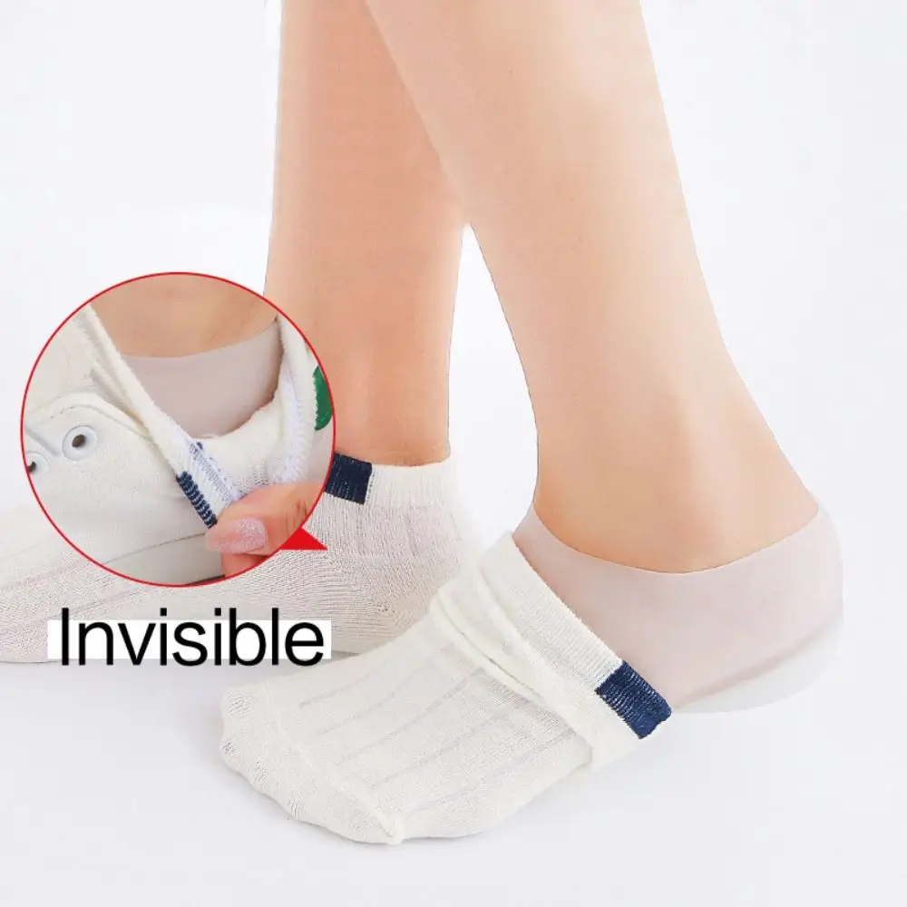 1Pair 2-6cm Insoles for Plantar Fasciitis Shoe Sole Invisible Height Increased Insole Silicone Heel Socks for Women Men Insoles