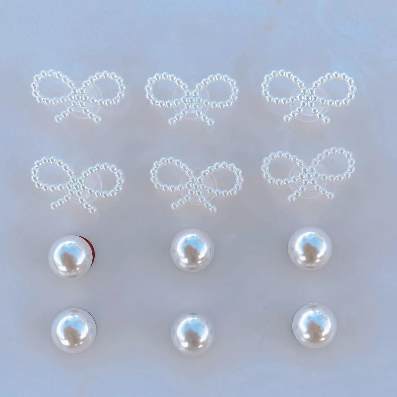 Designer Quality DIY Hole Shoe Charms Set with Sweet Pearl And String Bow Garden Shoe Decorations for Girls Gift