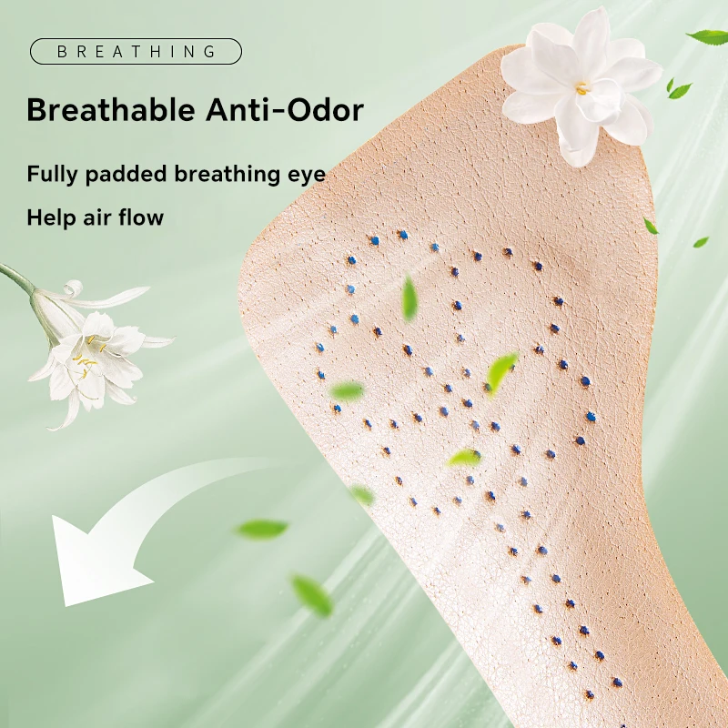Leather Self-adhesive Insoles for Women High-heels Sandals Anti Slip Breathable and Sweat-absorbent Shoe Pad Adhesive Stickers