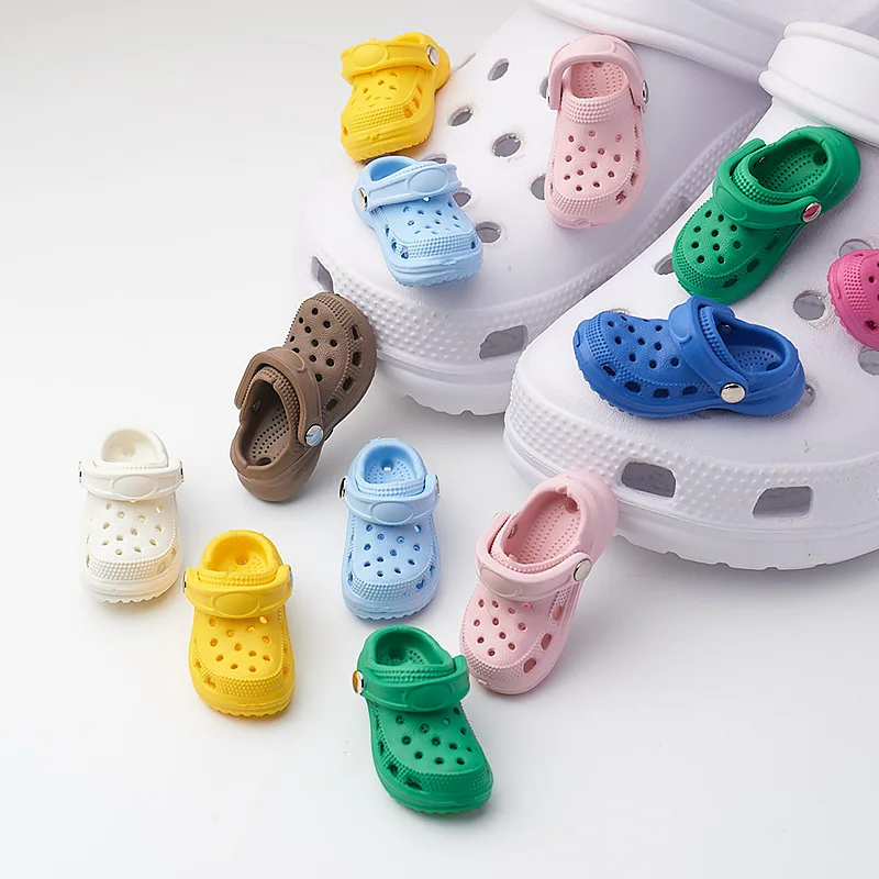 PVC Shoe Charms for Clog Sandals Slides Cute Clog Design Shoe Buckles DIY Funny Shoe Accessories Party Gifts for Women Men