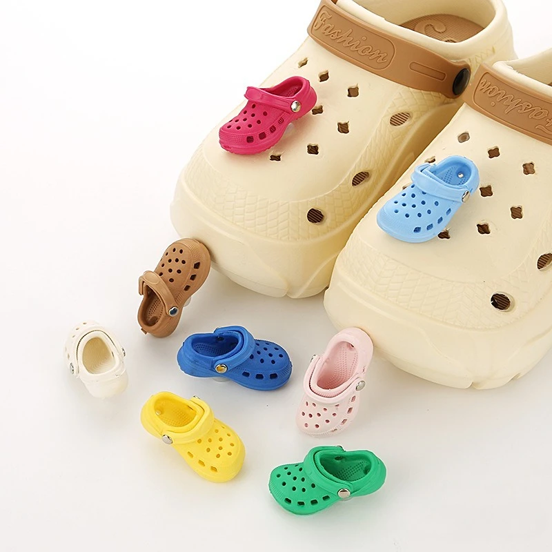 PVC Shoe Charms for Clog Sandals Slides Cute Clog Design Shoe Buckles DIY Funny Shoe Accessories Party Gifts for Women Men