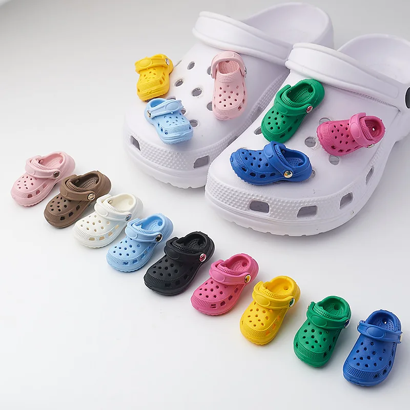 PVC Shoe Charms for Clog Sandals Slides Cute Clog Design Shoe Buckles DIY Funny Shoe Accessories Party Gifts for Women Men