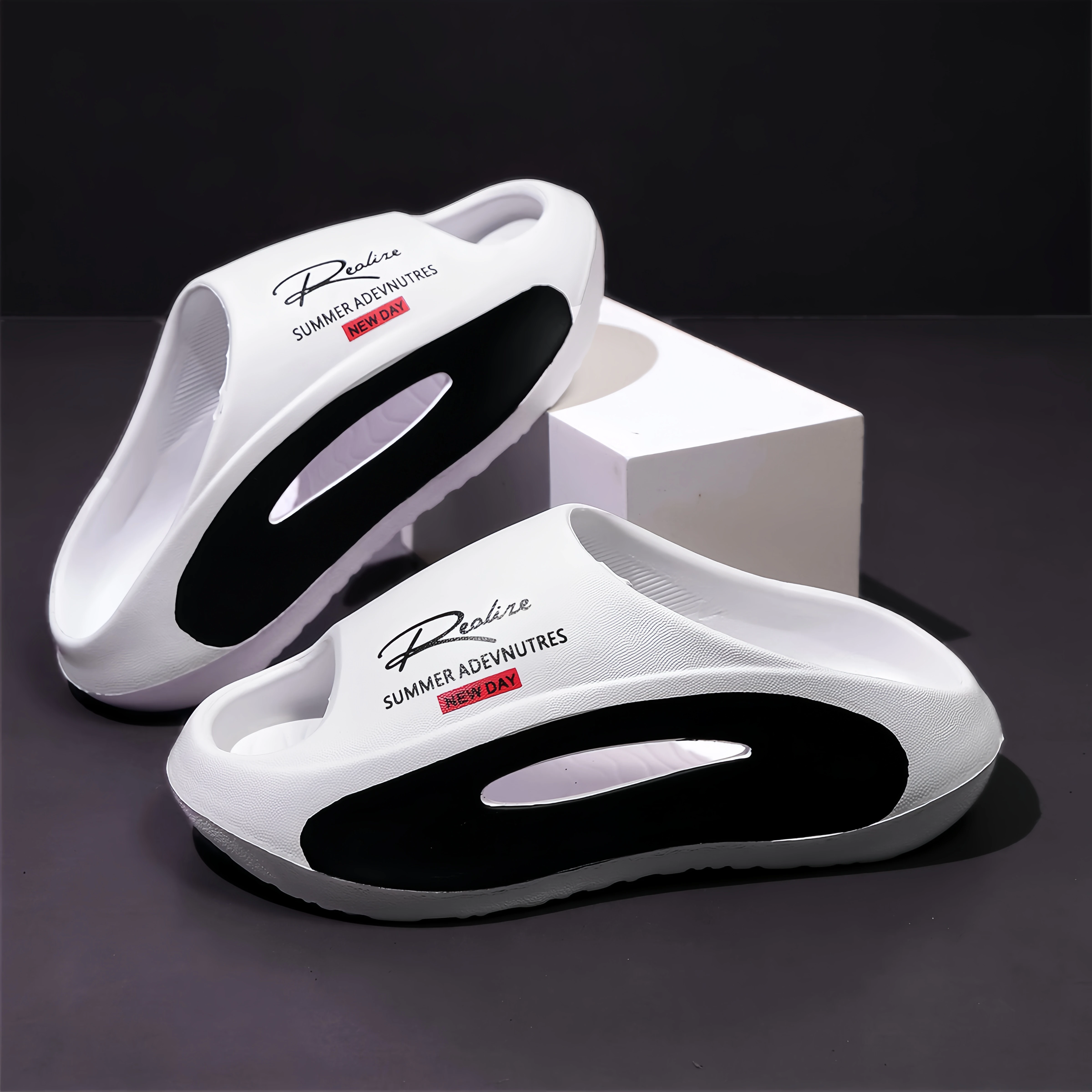 Men'S Casual Slip-On Sandals - Lightweight EVA Material, Open Toe Design, All-Season Comfort for Casual Attire, Strappy Sandal