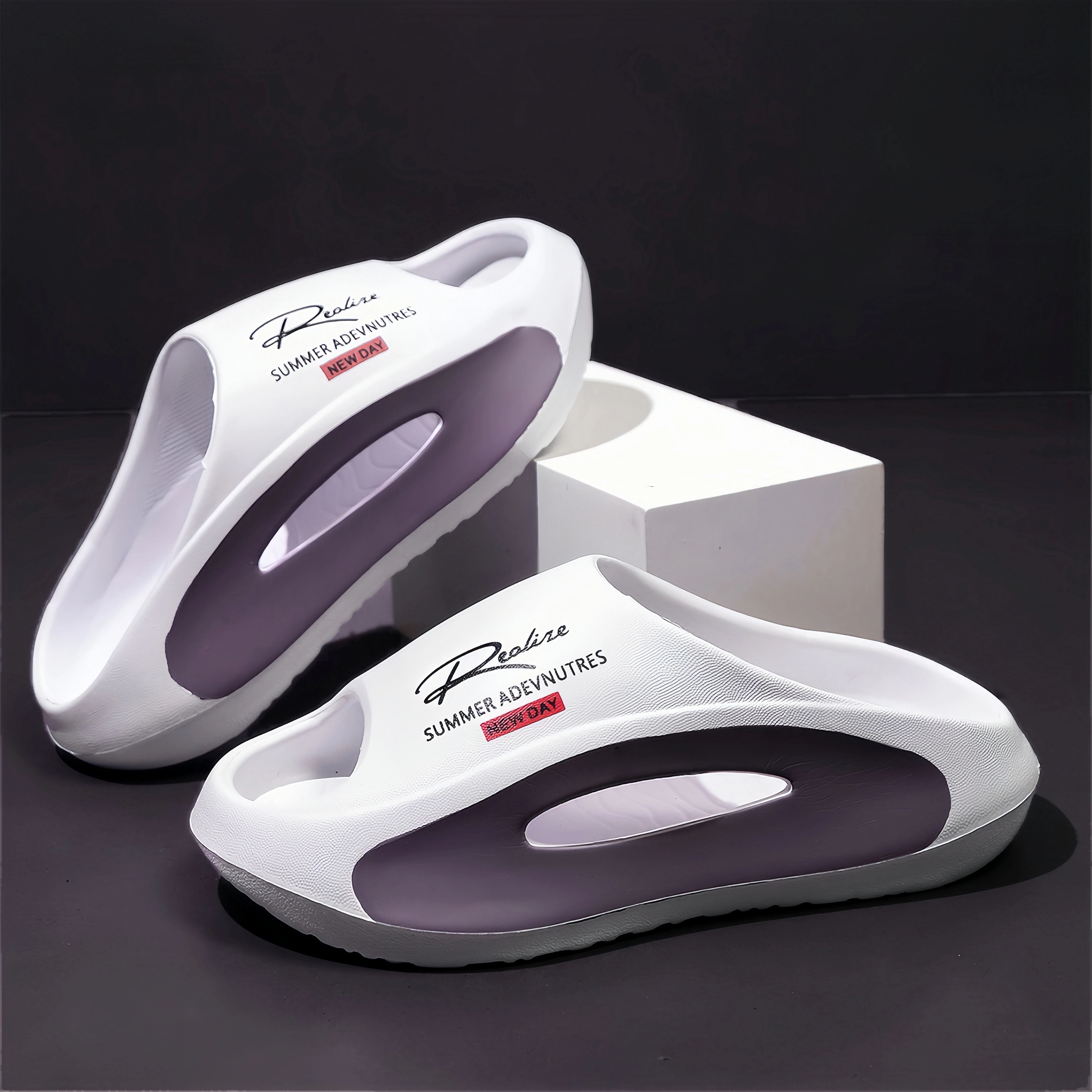 Men'S Casual Slip-On Sandals - Lightweight EVA Material, Open Toe Design, All-Season Comfort for Casual Attire, Strappy Sandal