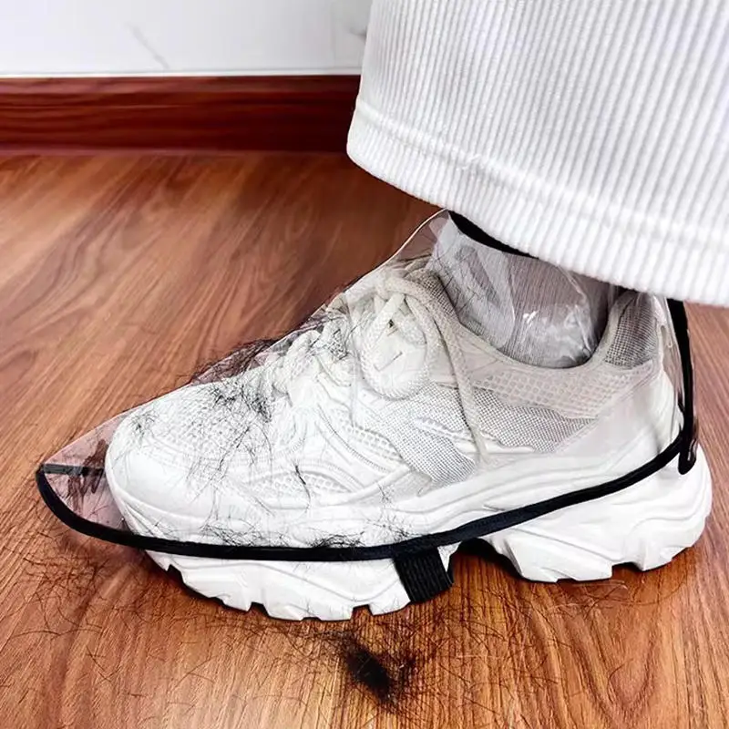 Transparent Shoe Covers For Hair Salon Dustproof Waterproof Non-Slip Easy Wear And Remove Shoe Protectors For Hair Stylists