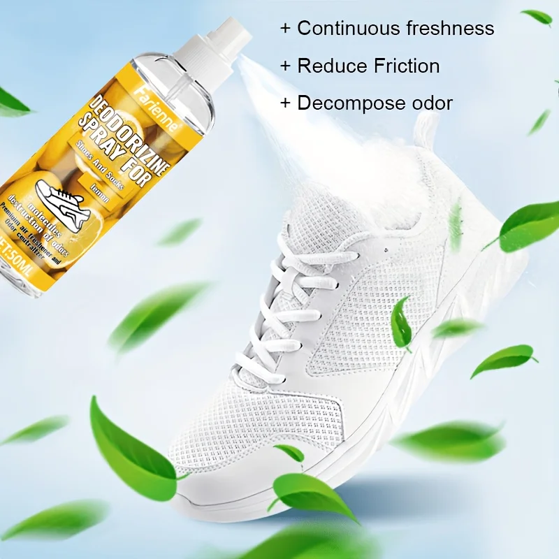 Farienne Lemon Shoe Deodorizer Spray 50ML Odor Neutralizer For Sneakers Boots Socks Foot Freshener