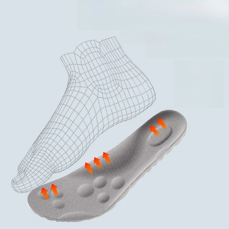 Insoles High Elasticity Latex Sport Soft Shoe Pads Arch Support Orthotic Insoles Breathable Deodorant Shock Absorption Cushion