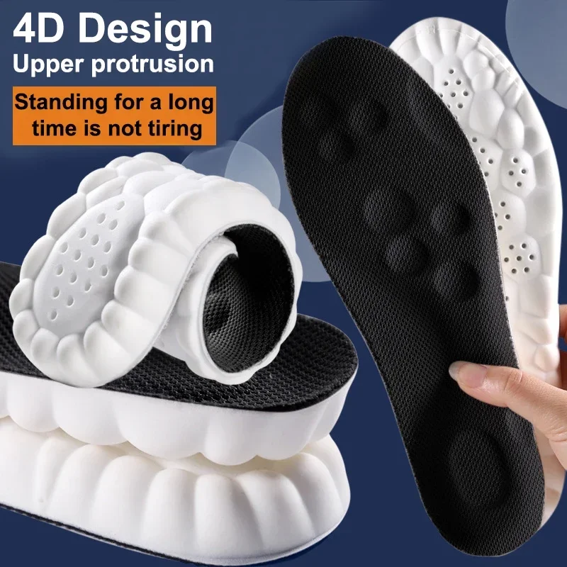 Insoles High Elasticity Latex Sport Soft Shoe Pads Arch Support Orthotic Insoles Breathable Deodorant Shock Absorption Cushion
