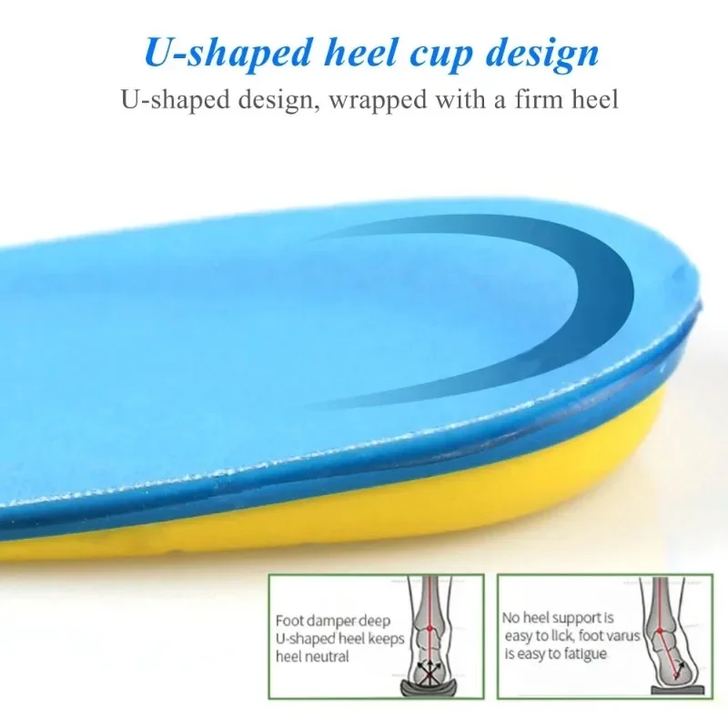 Silicone Gel Insoles for Heel Spurs Fascitis Plantar Pain Relief Inserts Heel Cup Cushion Height Increase Shoe Insoles