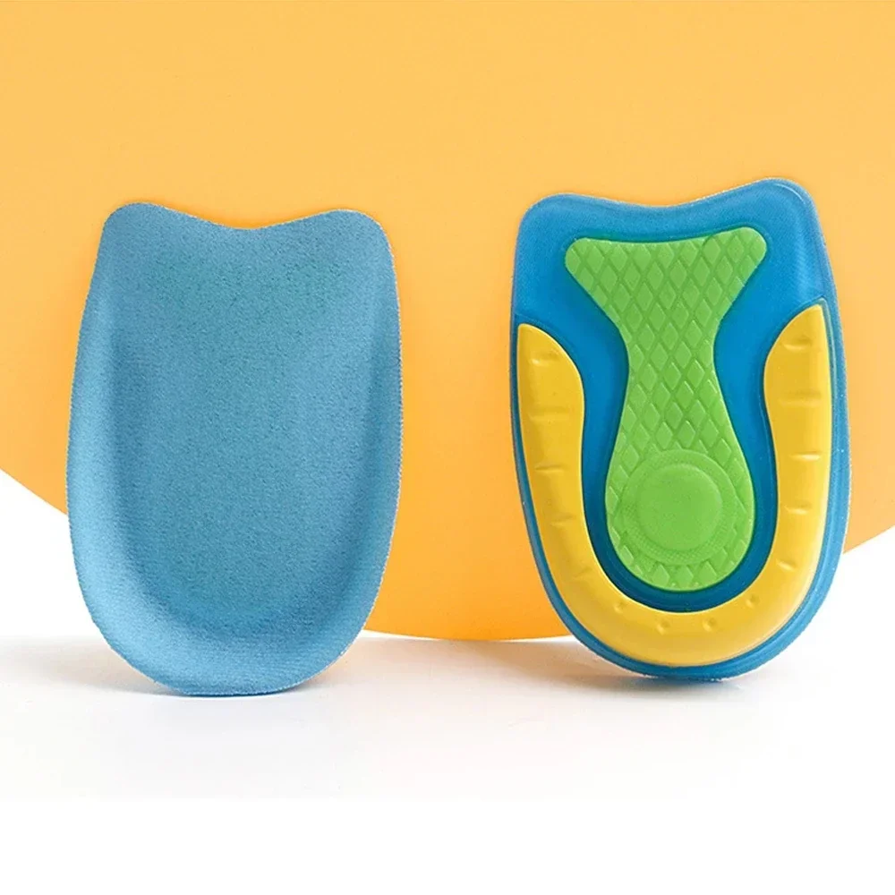 Silicone Gel Insoles for Heel Spurs Fascitis Plantar Pain Relief Inserts Heel Cup Cushion Height Increase Shoe Insoles