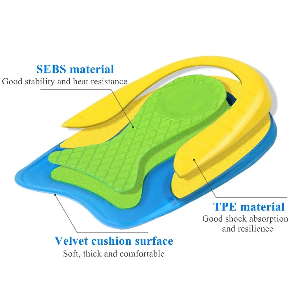 Silicone Gel Insoles for Heel Spurs Fascitis Plantar Pain Relief Inserts Heel Cup Cushion Height Increase Shoe Insoles