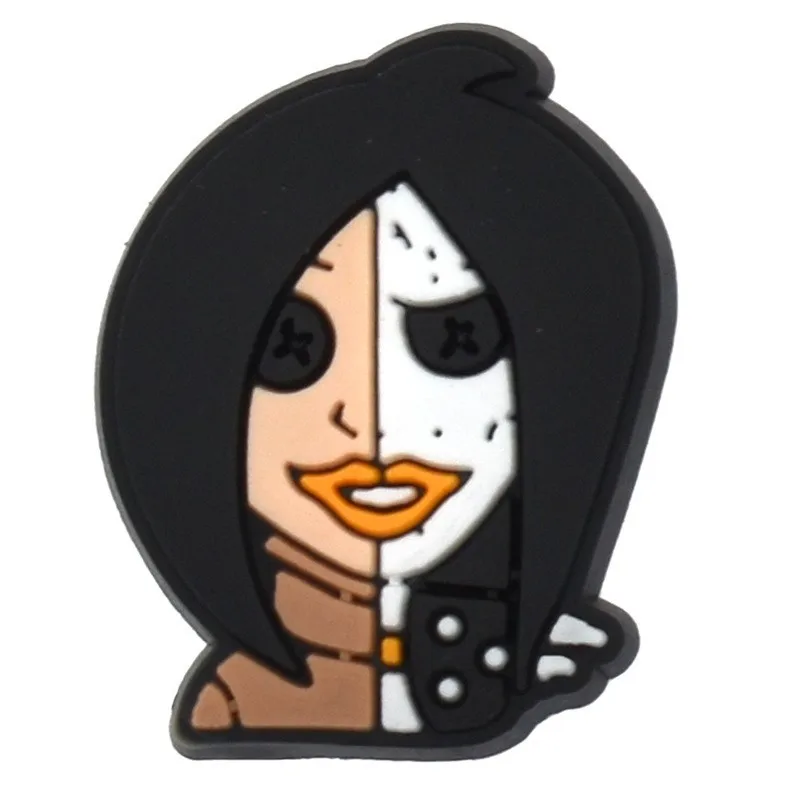 Mesuca 11Pcs Gothic Coraline PVC Shoe Charms Waterproof Detachable Garden Shoe Decor Horror Cartoon DIY Shoe Accessories Gifts