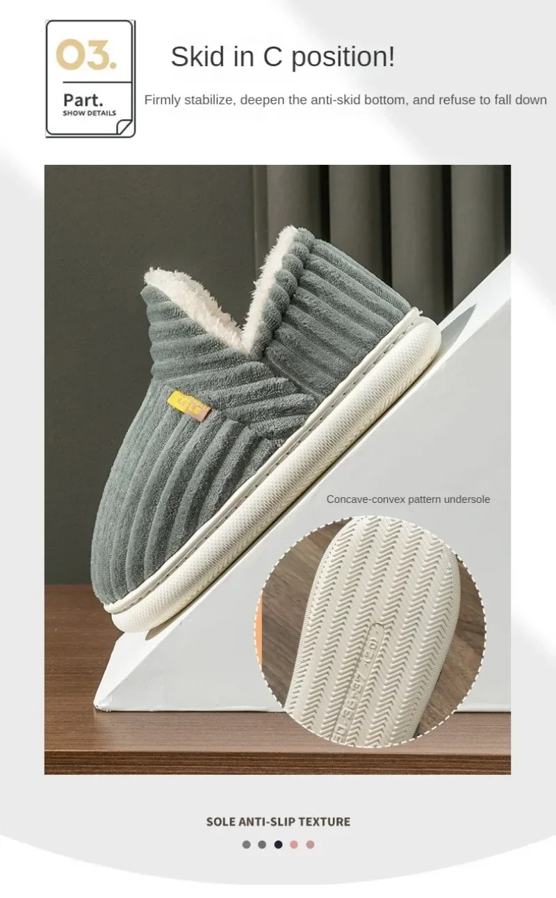 New Fur Slippers For Women Men Winter Furry Fashion Warm Ankles Plush Cozy Slides For Home Indoor Soft Sole Cotton Shoes