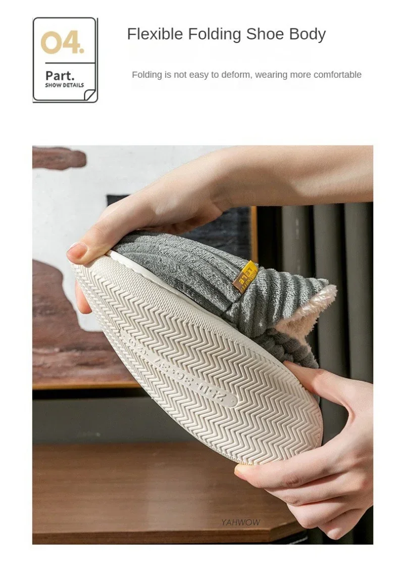 New Fur Slippers For Women Men Winter Furry Fashion Warm Ankles Plush Cozy Slides For Home Indoor Soft Sole Cotton Shoes
