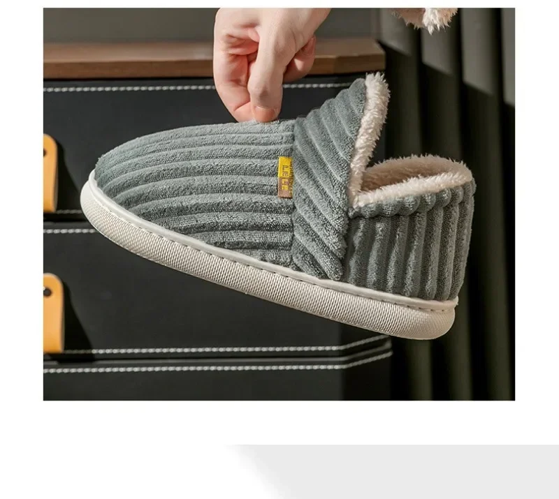 New Fur Slippers For Women Men Winter Furry Fashion Warm Ankles Plush Cozy Slides For Home Indoor Soft Sole Cotton Shoes