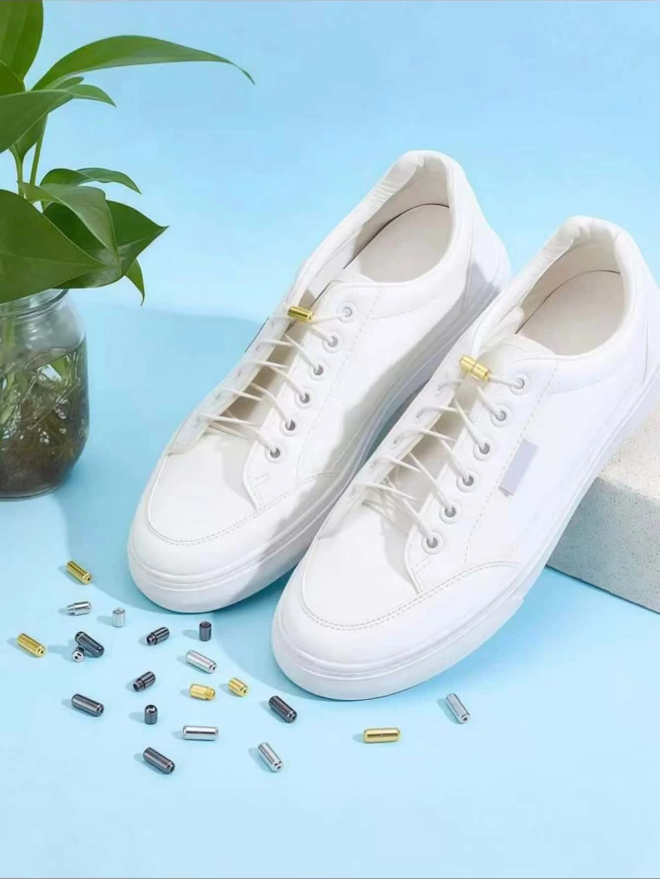 10 Metal Shoelace Locks, Alloy Shoelace Locks, No Need to Tie, Reusable, Do Not Strangle the Shoelaces, Durable, Knot-Free Fastening