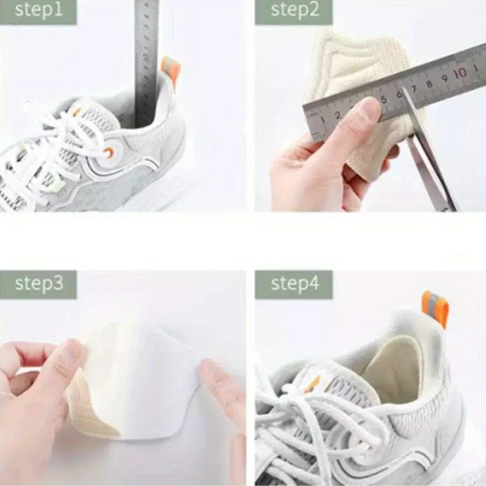 Insoles Heel Pads for Sports Shoes | Adjustable Size Anti-Wear Cushion Inserts, Heel Protector Back Sticker
