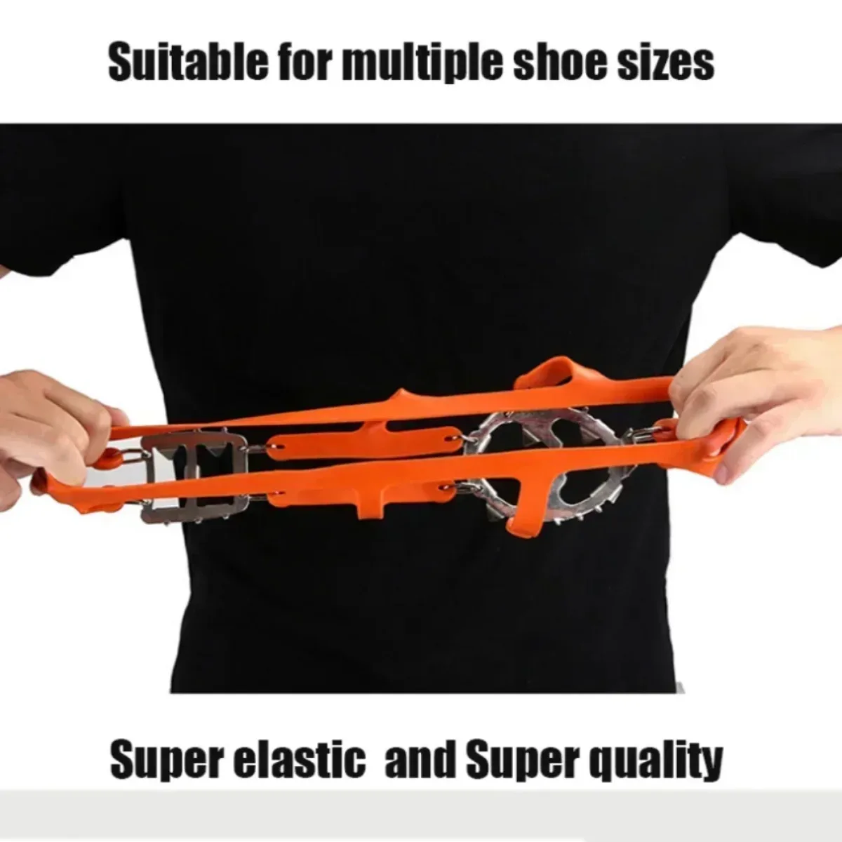 18 Studs Professional Anti Slip Ice Snow Climbing Crampons Mountaineering Hiking Camping Winter Outdoor Spike Shoes