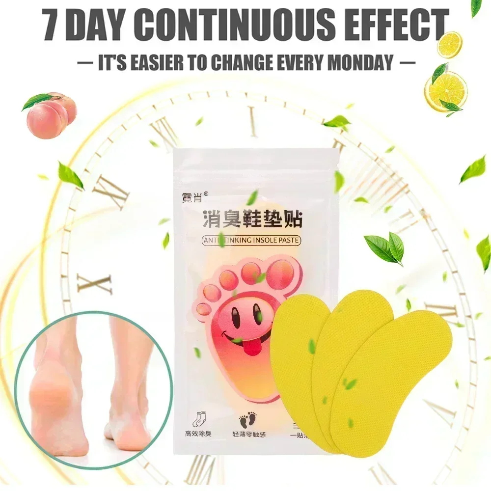 New Deodorant Foot Odor Prevention Foot Sweat Sports Shoes Sticker Sneaker Smell Fresh Fruity Aroma Insole Sterilization Sticker