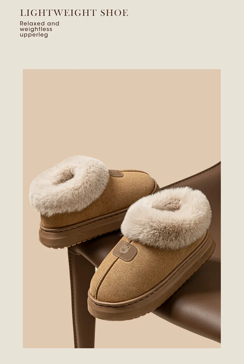Fleece Lined Winter Slippers For Men Women With Ankle Cover Thick Sole Lightweight Eva Indoor Outdoor Warm Home Shoes Multiple C