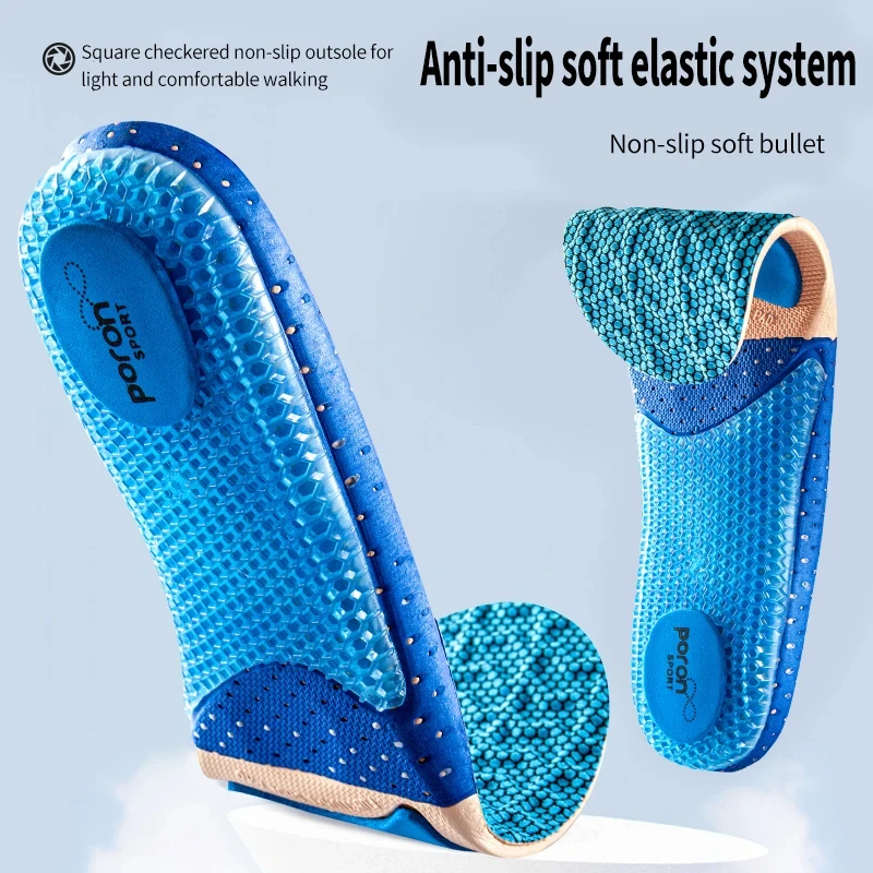Silicone Orthopedic Insoles for Shoes High Elastic Sport Shockabsorbing Insole for Feet Arch Support Plantar Fasciitis Shoe Sole