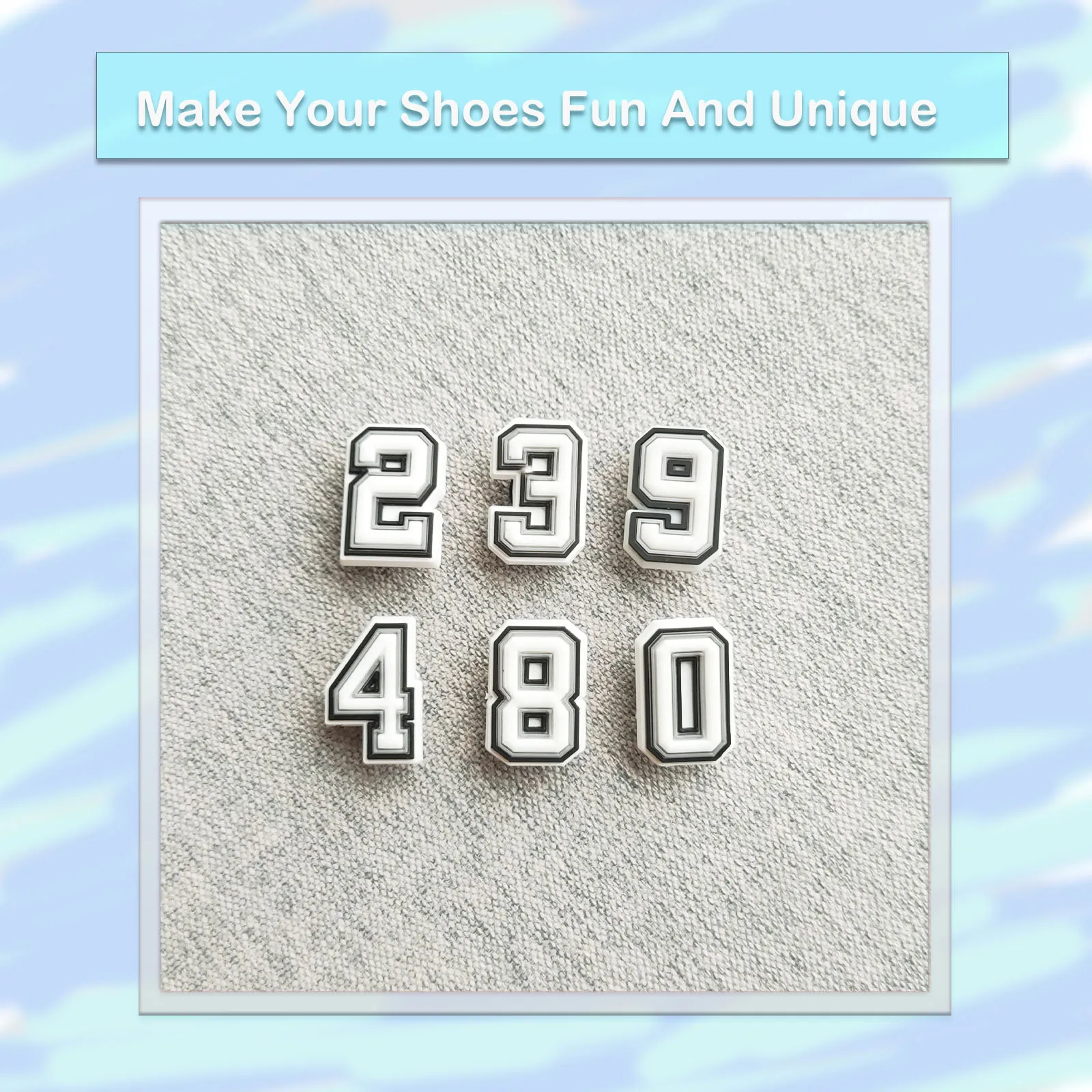 40/80Pcs Alphabet Series Shoe Charms For DIY Premium Quality Charms Shoe Decoration Accessories Bubble Slides Sandals Shoe Pins