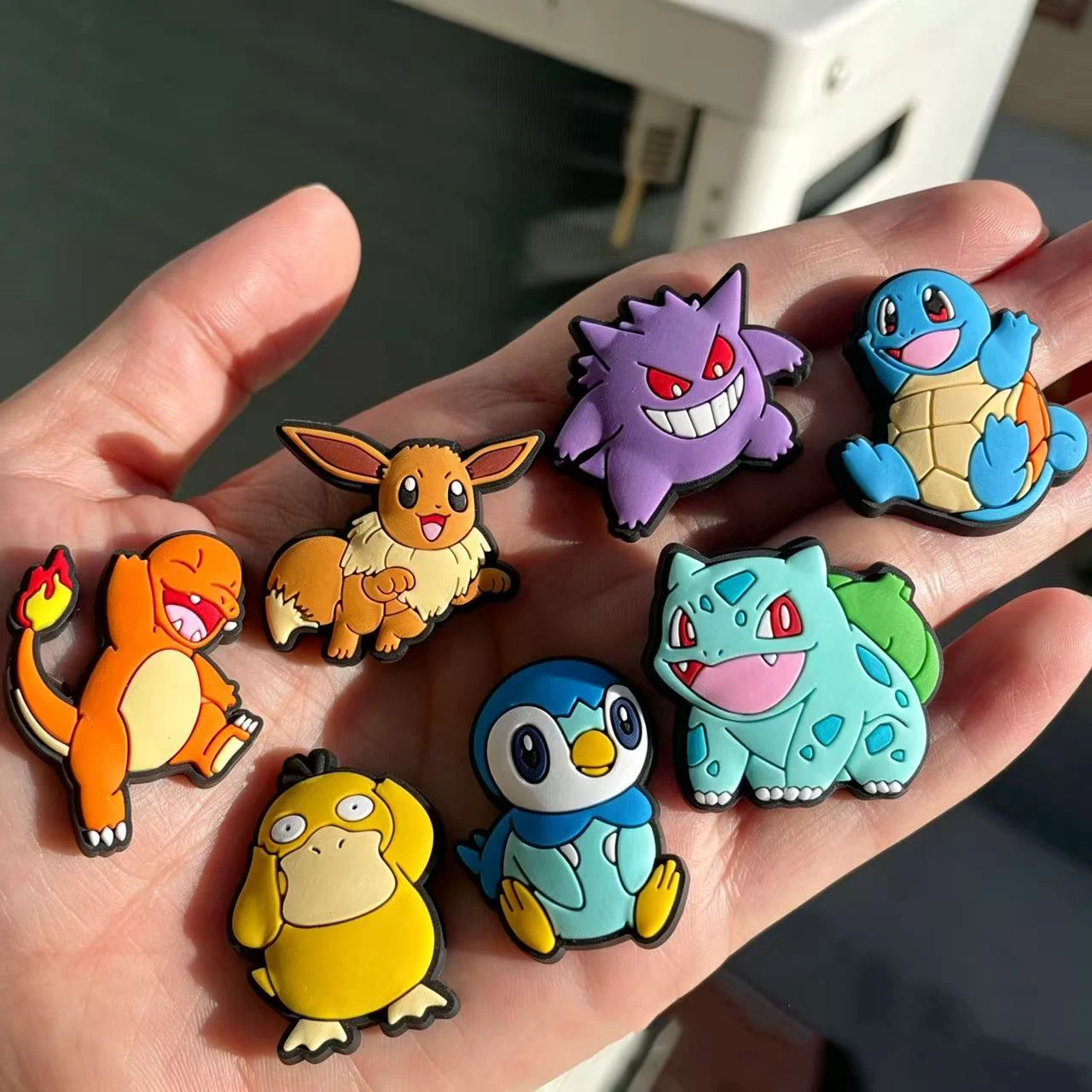 2/13Pcs Large Pokémon Squirtle Pikachu Shoe Charms For Slides Sandals,PVC Shoe Decorations Accessories For Birthday Gift