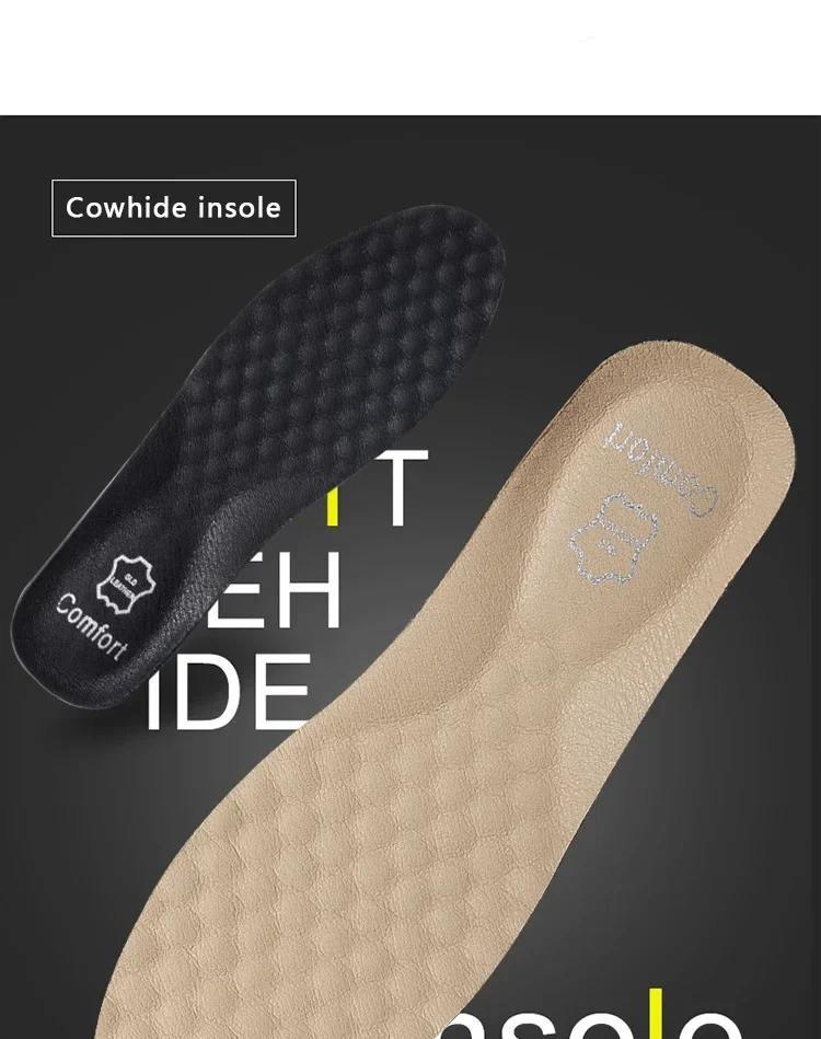 Leather Breathable Insoles Arch Support Orthopedic Insole Shock Absorbing Sole Men Sneakers Leather Shoes Insoles 2pcs/4pcs