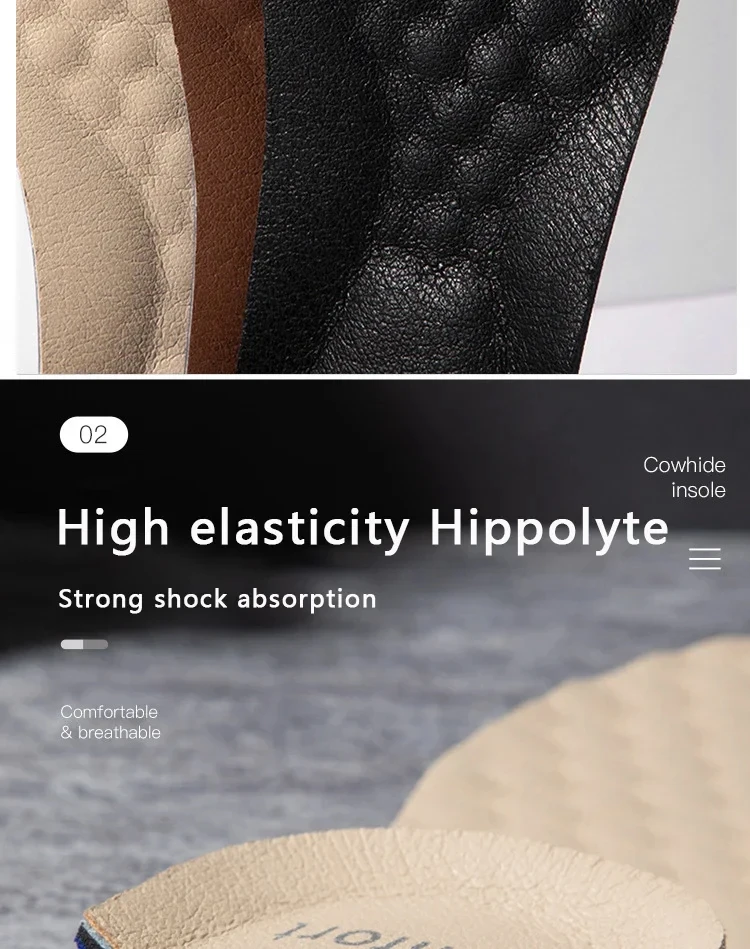 Leather Breathable Insoles Arch Support Orthopedic Insole Shock Absorbing Sole Men Sneakers Leather Shoes Insoles 2pcs/4pcs