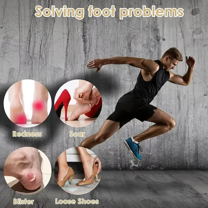New 2-In-1 Sponge Heel Insole, Heel Protector, For Shoes That Are Too Big, Soft Mesh Anti-Slip Heel Insole.