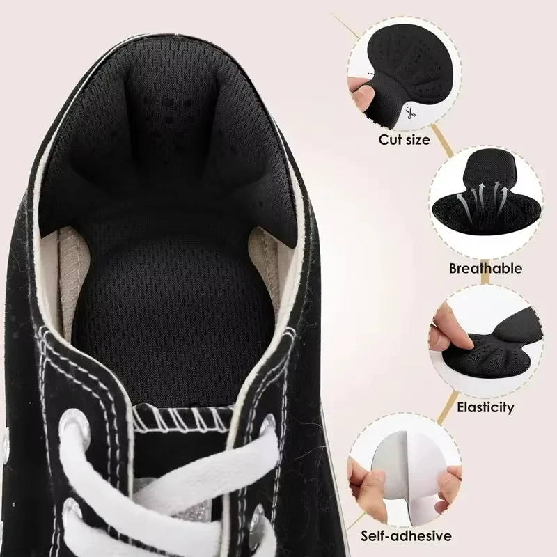 New 2-In-1 Sponge Heel Insole, Heel Protector, For Shoes That Are Too Big, Soft Mesh Anti-Slip Heel Insole.