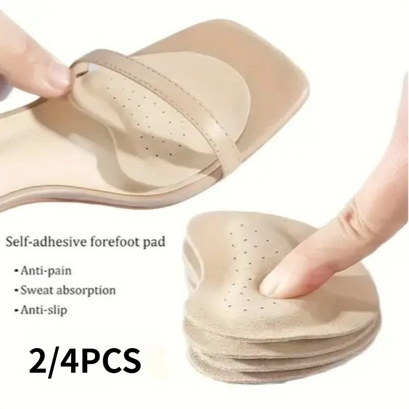 Sandal Anti-Slip Pads: High Heel Forefoot Cushions for Women, Pain Relief Sweat Absorbing Half Insoles