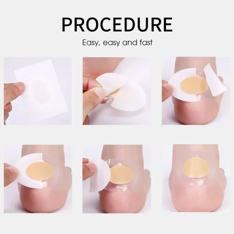 100pcs Gel Grip Heel Protector Adhesive Foot Patches Blister Pads Heel Liner Shoes Stickers Plaster Foot Care Cushion