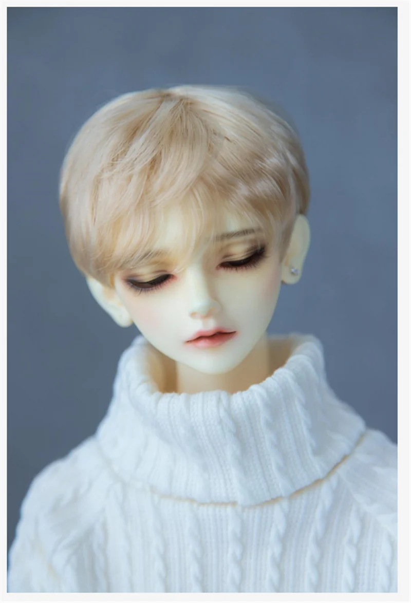 BJD/SD Doll Wig Toys 1/3 1/4 1/6 1/8 Handsome White Black Red Boys Short Soft Milk Silk Hair Multi-colored Gift Doll Accessories