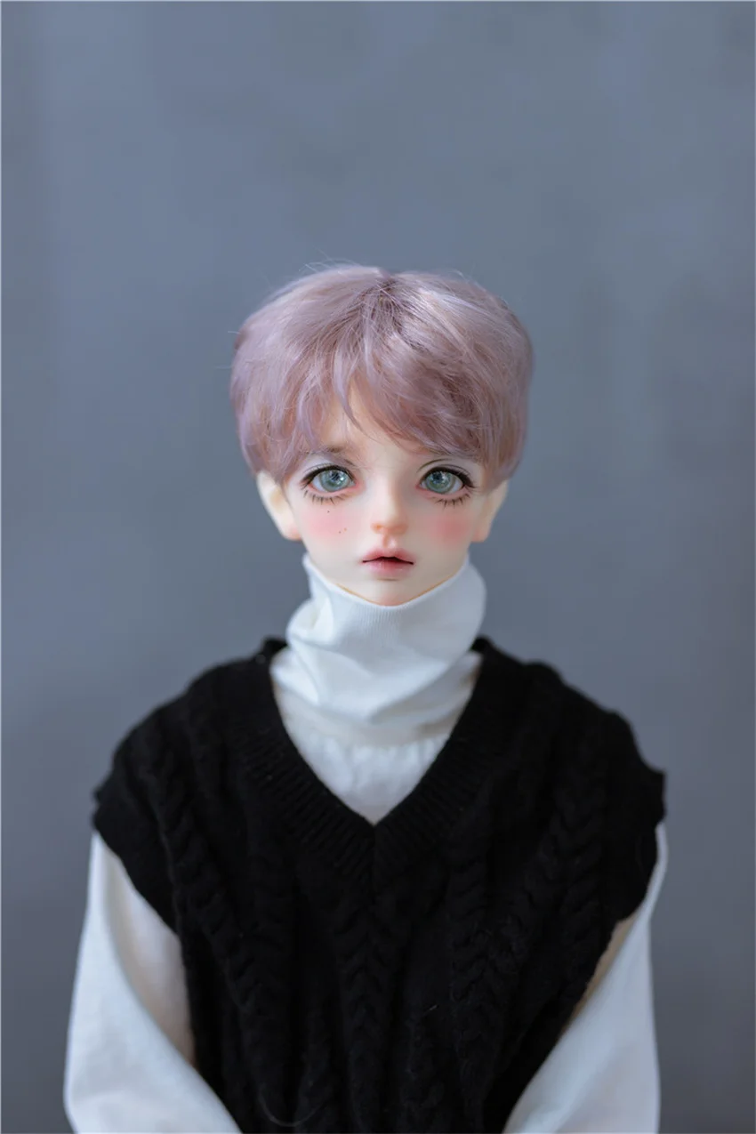 BJD/SD Doll Wig Toys 1/3 1/4 1/6 1/8 Handsome White Black Red Boys Short Soft Milk Silk Hair Multi-colored Gift Doll Accessories