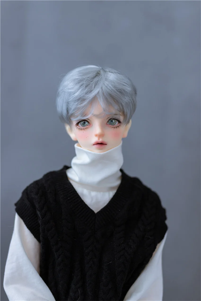 BJD/SD Doll Wig Toys 1/3 1/4 1/6 1/8 Handsome White Black Red Boys Short Soft Milk Silk Hair Multi-colored Gift Doll Accessories