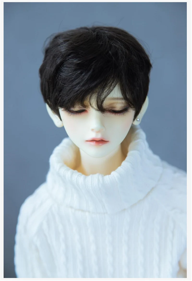 BJD/SD Doll Wig Toys 1/3 1/4 1/6 1/8 Handsome White Black Red Boys Short Soft Milk Silk Hair Multi-colored Gift Doll Accessories