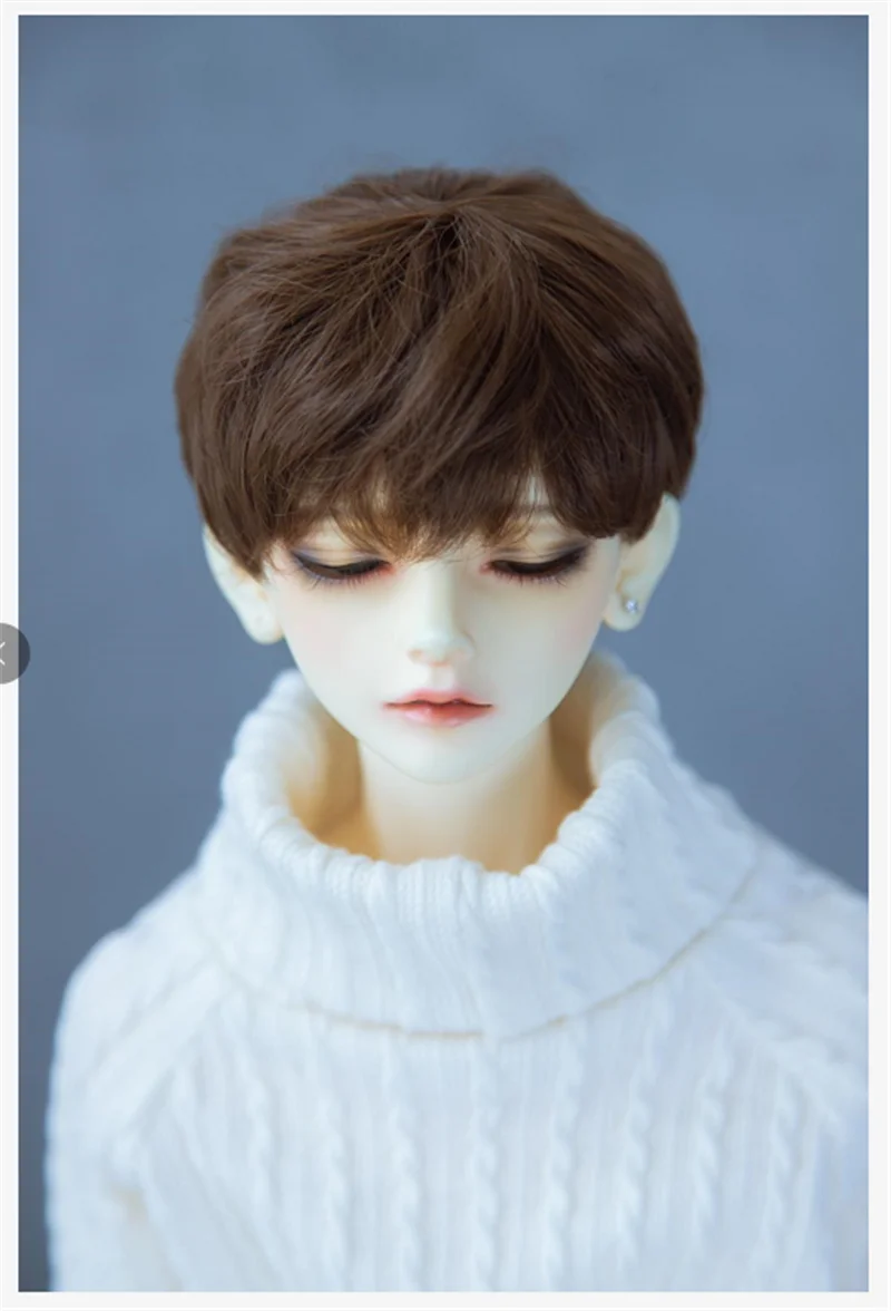 BJD/SD Doll Wig Toys 1/3 1/4 1/6 1/8 Handsome White Black Red Boys Short Soft Milk Silk Hair Multi-colored Gift Doll Accessories