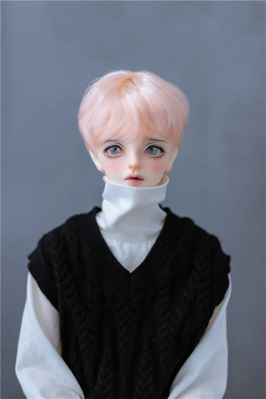 BJD/SD Doll Wig Toys 1/3 1/4 1/6 1/8 Handsome White Black Red Boys Short Soft Milk Silk Hair Multi-colored Gift Doll Accessories