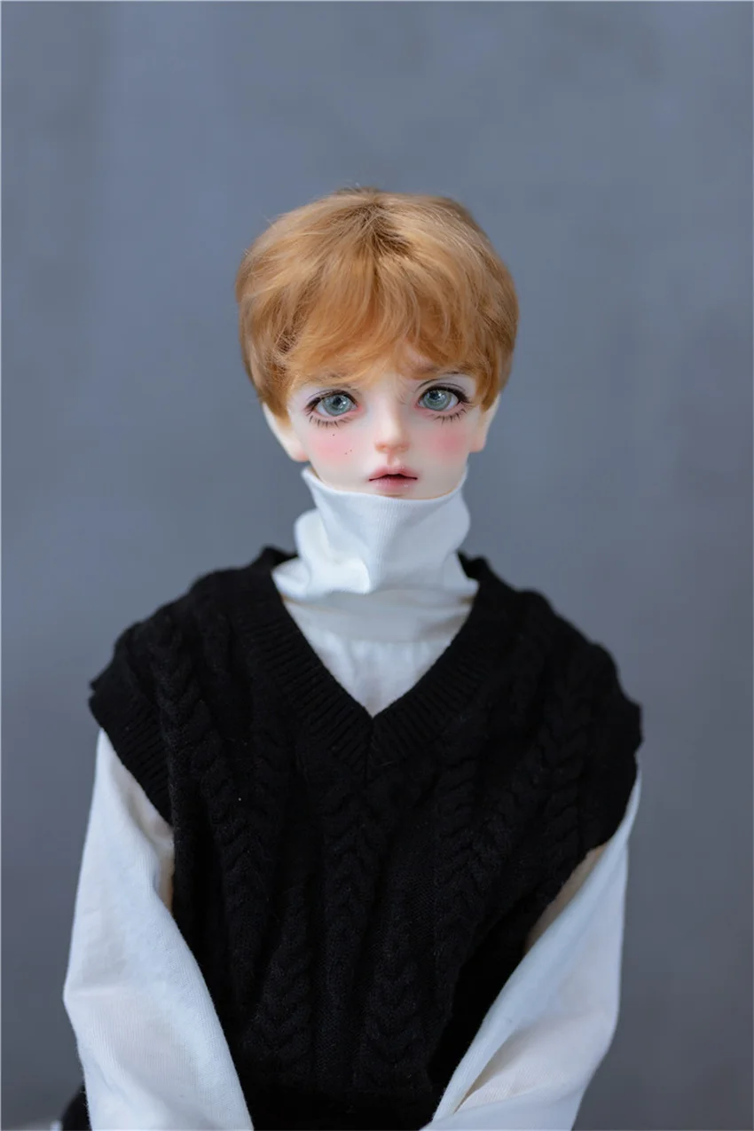 BJD/SD Doll Wig Toys 1/3 1/4 1/6 1/8 Handsome White Black Red Boys Short Soft Milk Silk Hair Multi-colored Gift Doll Accessories